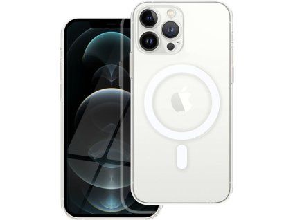 Silikónový kryt s MagSafe pre Apple iPhone 12 Pro Max, Transparentný
