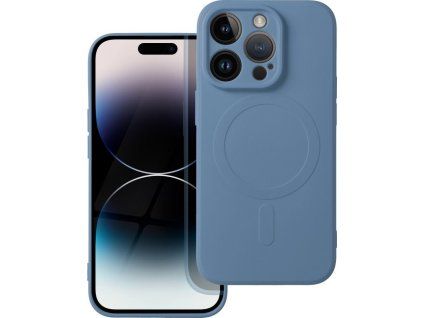 Silikónový kryt s MagSafe pre Apple iPhone 14 Pro, Modrý