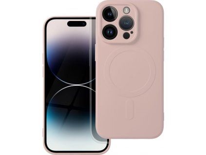 Silikónový kryt s MagSafe pre Apple iPhone 14 Pro, Ružový