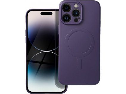 Silikónový kryt s MagSafe pre Apple iPhone 14 Pro Max, Fialový