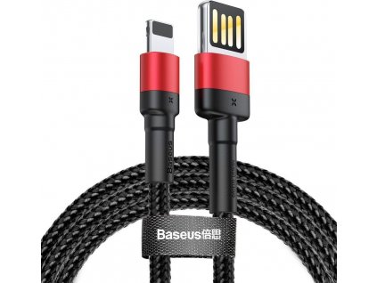 Baseus Cafule Obojstranný Kábel USB/ Lightning 2.4A 1m, Čierny