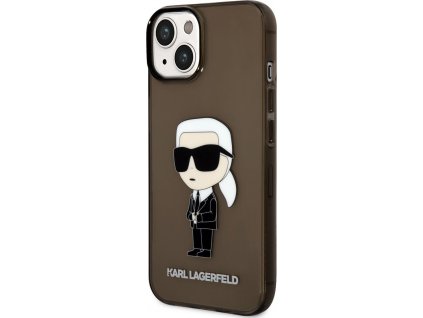 Karl Lagerfeld Ikonik Kryt pre iPhone 14 Plus, Hnedý