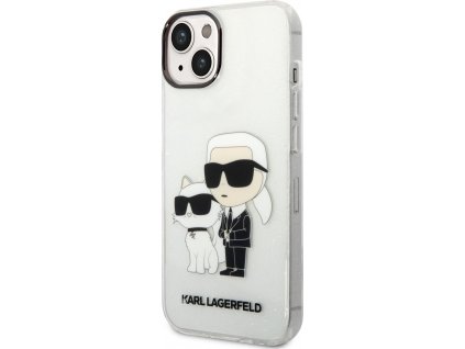 Karl Lagerfeld Glitter Kryt pre iPhone 14 Plus, Transparentný