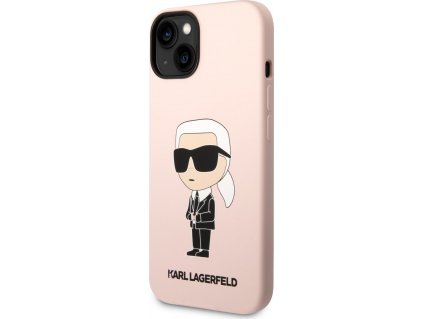 Karl Lagerfeld Silikónový kryt pre iPhone 14 Plus, Ružový