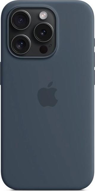 Apple iPhone 15 Pro Silicone Case with MS - Storm Blue