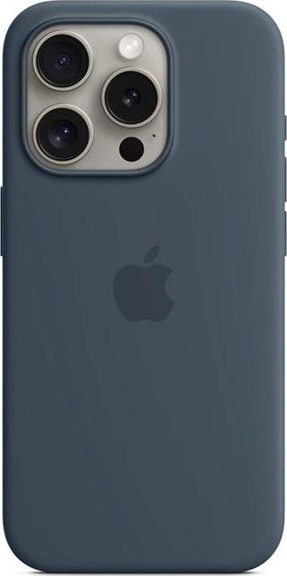 Apple iPhone 15 Pro Silicone Case with MS - Storm Blue