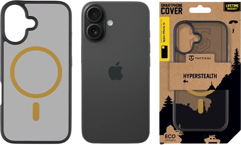 Tactical MagForce Hyperstealth 2.0 Kryt pre Apple iPhone 16 Black/Yellow