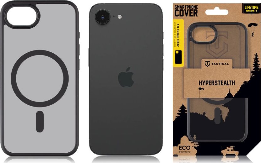 Tactical MagForce Hyperstealth kryt pre Apple iPhone 16e, Tactical, Čierny