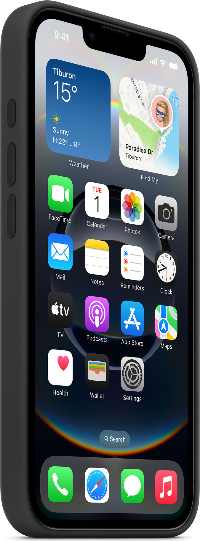 Apple Silikónový kryt pre iPhone 16e, Čierny