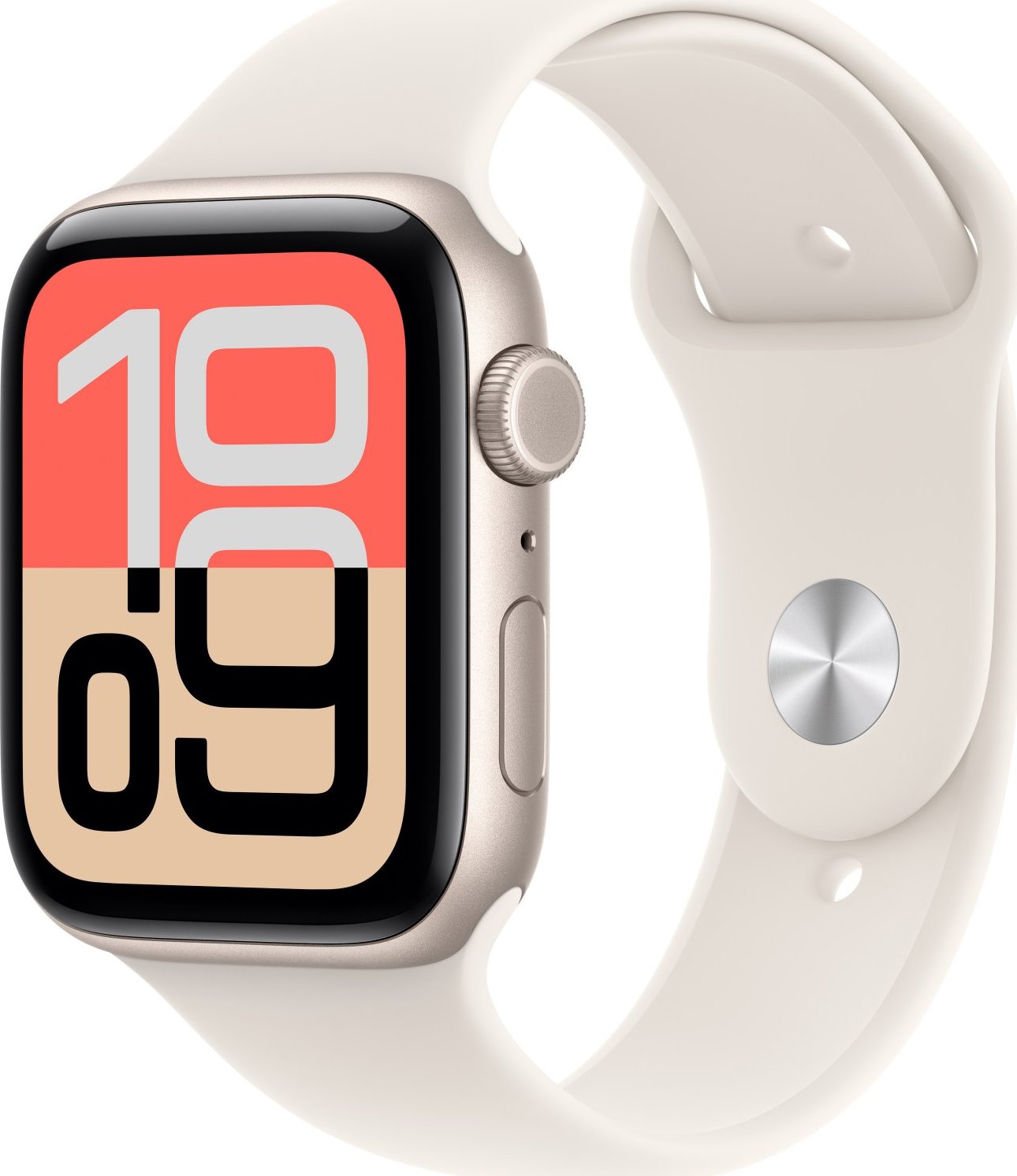 Apple Watch SE 3 GPS + Cellular 40mm Starlight Aluminium Case with Starlight Sport Band - M/L, MEP74MP/A