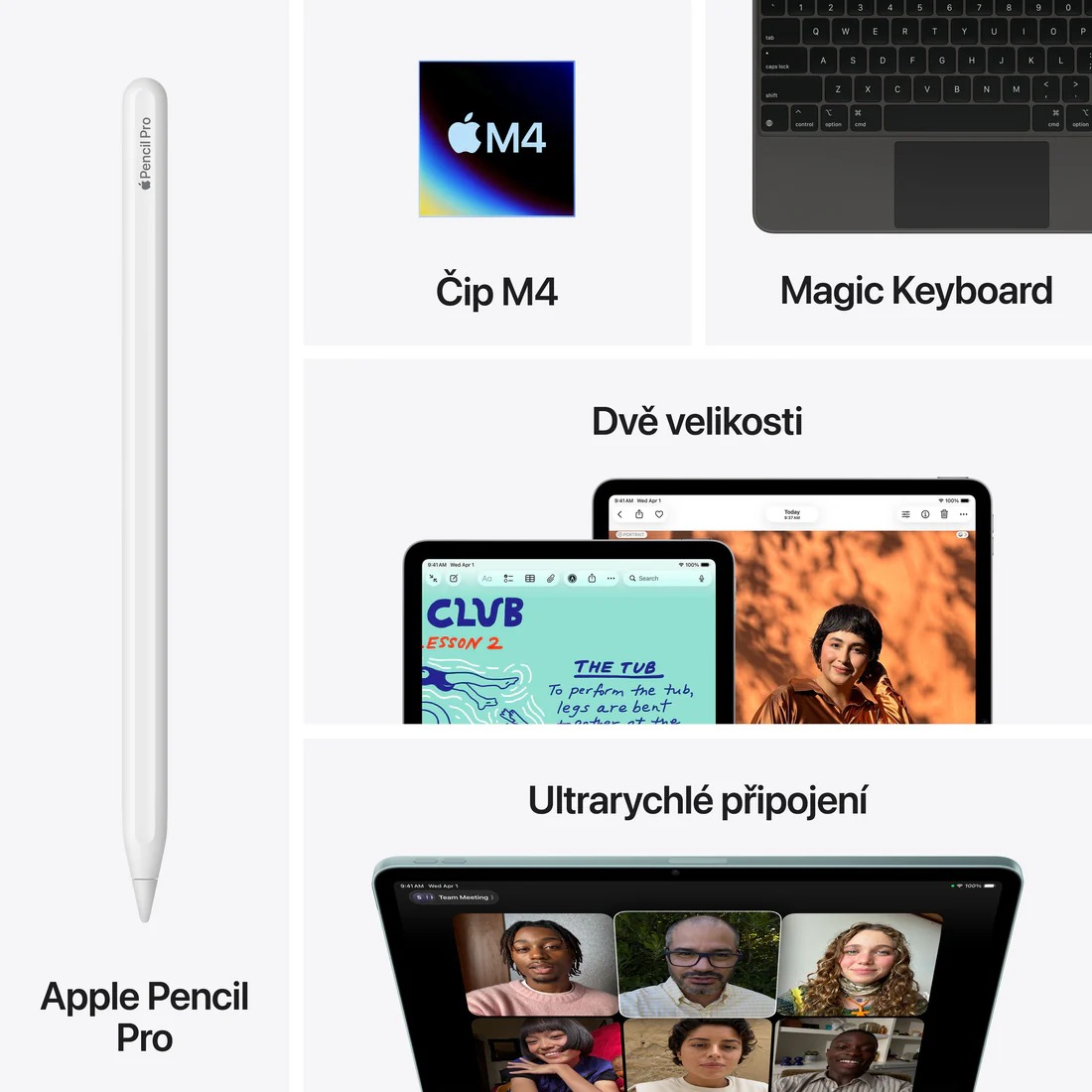 Apple iPad Air 13" Wi-Fi 128GB Modrý (2026), MH5P4HC/A