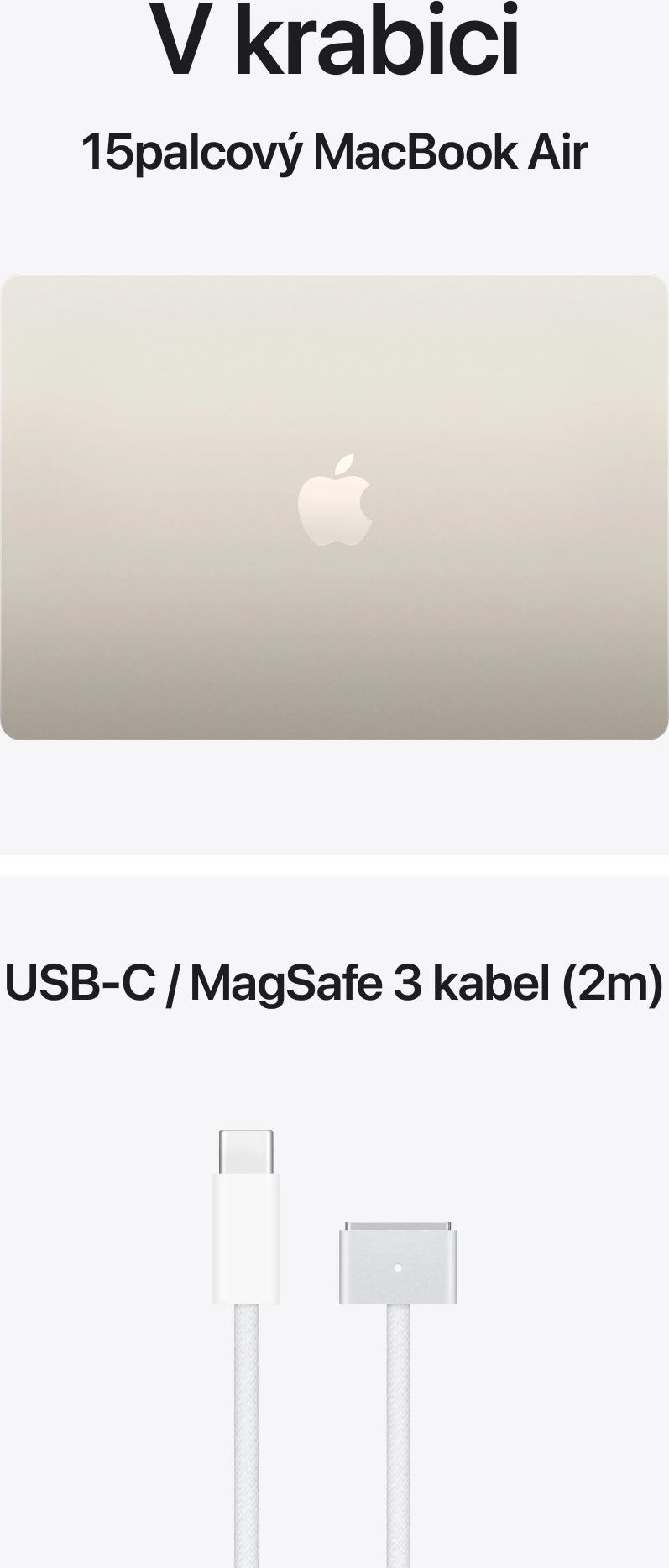 MacBook Air 15" Apple M5 10C CPU 10C GPU 16GB 1TB Hviezdny biely SK, MDVE4SL/A