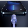 Baseus Crystal Shine CAJY000005 Dátový kábel USB / Lightning 20W 1.2m, Fialový