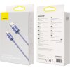 Baseus Crystal Shine CAJY000005 Dátový kábel USB / Lightning 20W 1.2m, Fialový