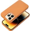 Kožený Kryt s MagSafe pre iPhone 14 Plus, Oranžový
