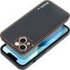 Leather kryt pre Apple iPhone 14, Forcell, Čierny