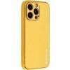 Kožený kryt pre Apple iPhone 13 Pro, Forcell, Žltý