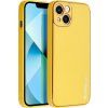 Kožený kryt pre Apple iPhone 13, Forcell, Žltý