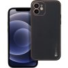 Forcell Kožený Kryt pre iPhone 12/ 12 Pro, Čierny