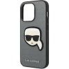 Saffiano with Karl Head Patch kryt pre Apple iPhone 14 Pro Max, Karl Lagerfeld, Sivý