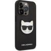 Saffiano Choupette Head kryt pre Apple iPhone 14 Pro, Karl Lagerfeld, Čierny