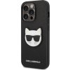 Karl Lagerfeld Saffiano Choupette Head Kryt pre iPhone 14 Pro, Čierny