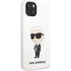 Karl Lagerfeld Silikónový kryt pre iPhone 13, Biely