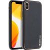 Kožený kryt pre Apple iPhone X/Xs, Forcell, Čierny