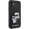 Karl Lagerfeld Saffiano Karl and Choupette Kryt pre iPhone 11, Čierny