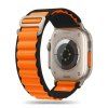 Nylon PRO remienok pre Apple Watch 44/45/49mm, Tech-Protect, Čierno-oranžový