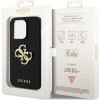 Guess Perforated 4G Glitter Metal Logo Kryt pre iPhone 15 Pro Max, Čierny