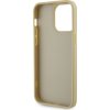 Guess Rhinestones Triangle Metal Logo Kryt pre iPhone 15 Pro Max, Zlatý