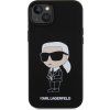 Liquid Ikonik Silikónový kryt pre Apple iPhone 15 Plus, Karl Lagerfeld, Čierny