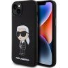 Liquid Ikonik Silikónový kryt pre Apple iPhone 15 Plus, Karl Lagerfeld, Čierny