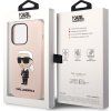 Liquid Silikónový Ikonik kryt pre Apple iPhone 15 Pro Max, Karl Lagerfeld, Ružový