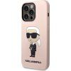 Liquid Silikónový Ikonik kryt pre Apple iPhone 15 Pro Max, Karl Lagerfeld, Ružový