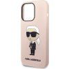Liquid Silikónový Ikonik kryt pre Apple iPhone 15 Pro Max, Karl Lagerfeld, Ružový