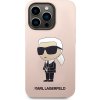 Karl Lagerfeld Liquid Silikónový Kryt pre iPhone 15 Pro, Ružový