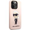 Karl Lagerfeld Liquid Silikónový Kryt pre iPhone 15 Pro, Ružový