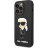 Karl Lagerfeld Liquid Ikonik Silikónový Kryt pre iPhone 15 Pro Max, Čierny