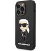 Liquid Ikonik Silikónový kryt pre Apple iPhone 15 Pro Max, Karl Lagerfeld, Čierny