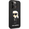 Liquid Ikonik Silikónový kryt pre Apple iPhone 15 Pro Max, Karl Lagerfeld, Čierny