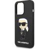 Liquid Ikonik Silikónový kryt pre Apple iPhone 15 Pro Max, Karl Lagerfeld, Čierny