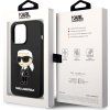 Liquid Ikonik Silikónový kryt pre Apple iPhone 15 Pro Max, Karl Lagerfeld, Čierny