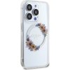 Guess Flowers Glossy Kryt s MagSafe pre iPhone 13 Pro, Transparentný