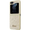 Guess PC/TPU Glitter Flakes Metal Kryt pre Samsung Galaxy Z Flip 5, Zlatý