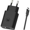 Motorola TurboPower Nabíjačka USB 20W + kábel USB-C, Čierna