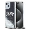 DKNY Liquid Glitters Arch Logo Kryt pre iPhone 11, Čierny