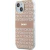 Repeat Pattern Tonal Stripe kryt s Magsafe pre Apple iPhone 15, DKNY, Ružový
