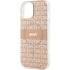 DKNY Repeat Pattern Tonal Stripe Kryt s Magsafe pre iPhone 15, Ružový